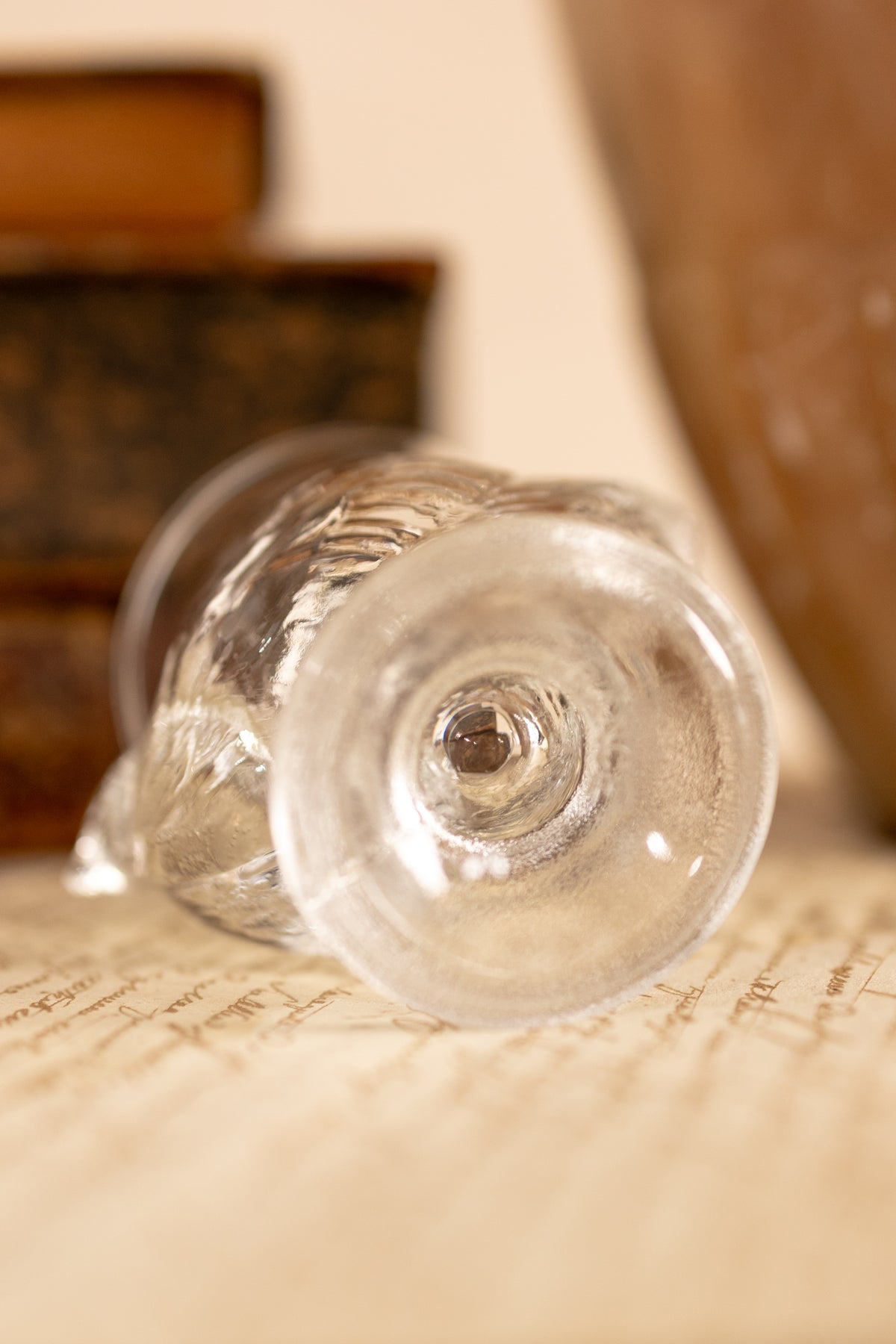 French Glass Hen Egg Cup Matchstick Holder