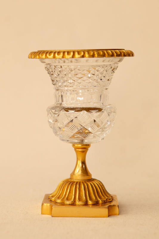 Crystal and Brass Urn