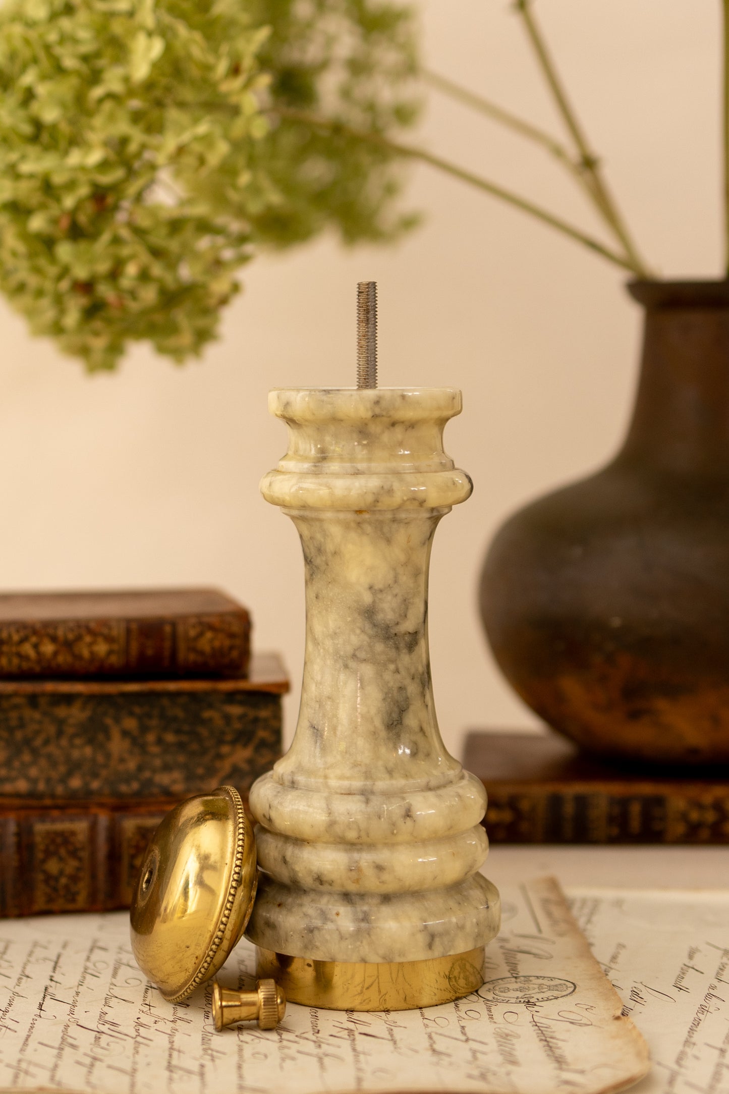 Italian Alabaster Pepper Mill