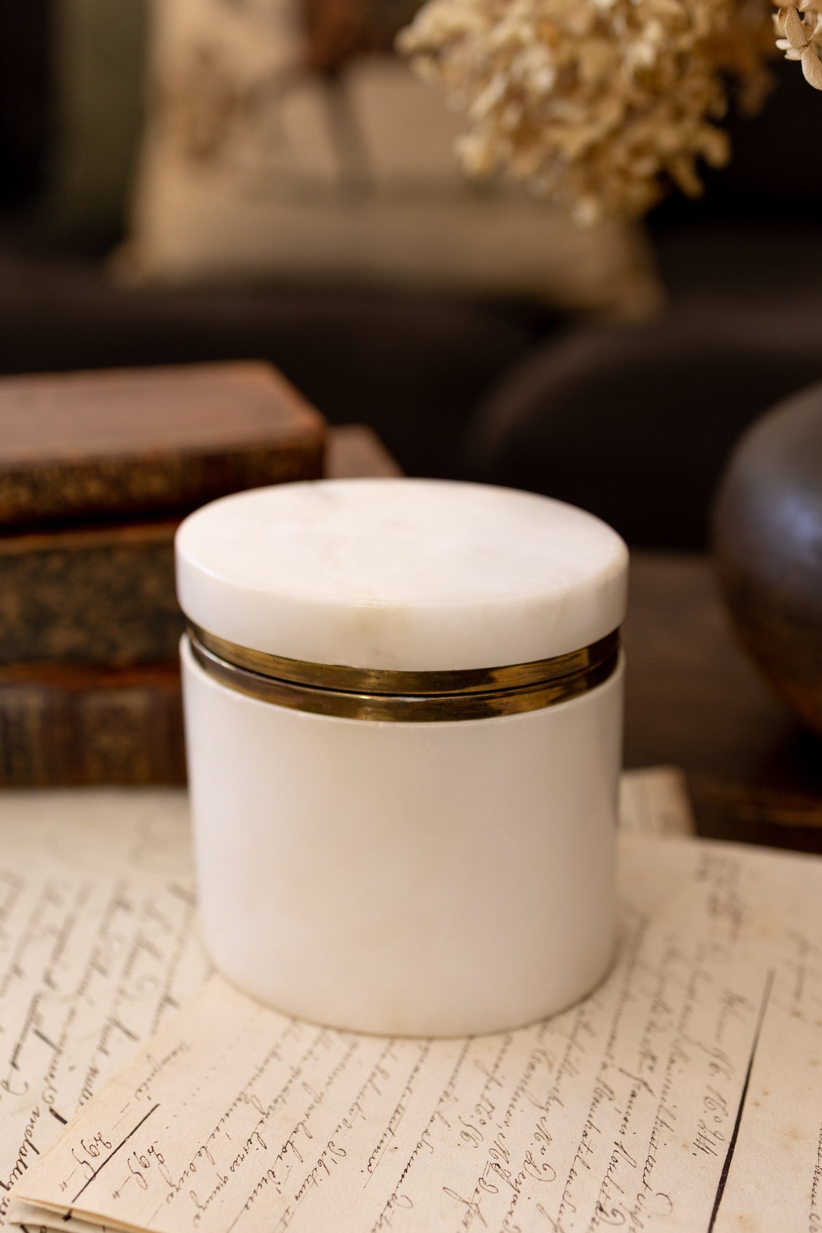 Oval Alabaster Casket