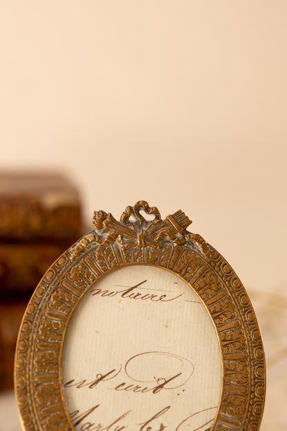 French Brass Oval Picture Frame