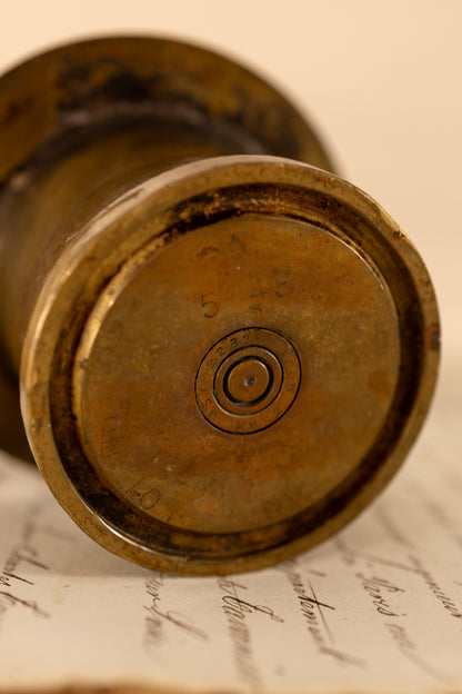 WWII 1945 Brass Military Trench Art Match Holder