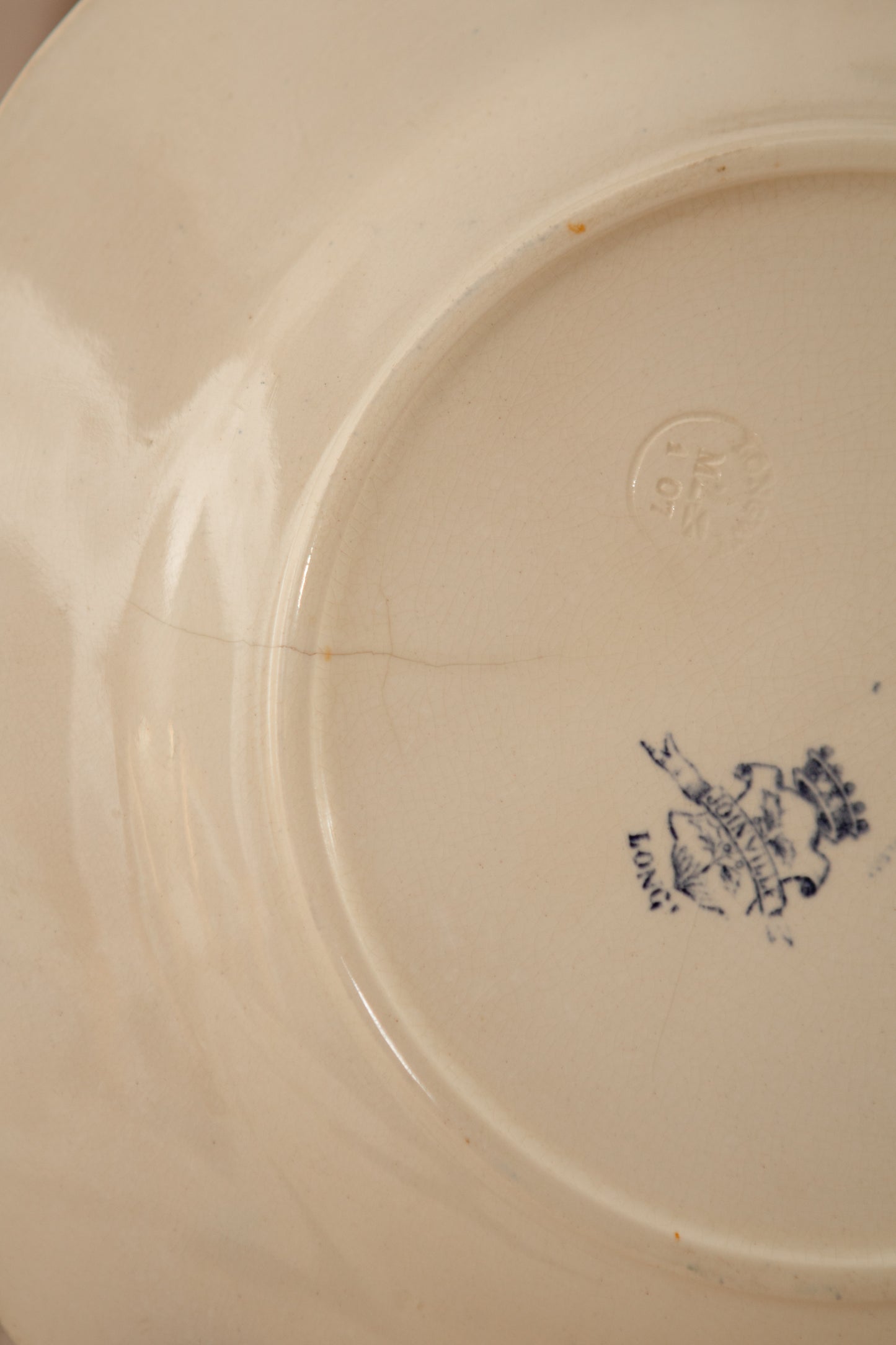 Set of Two Blue Transferware Plates