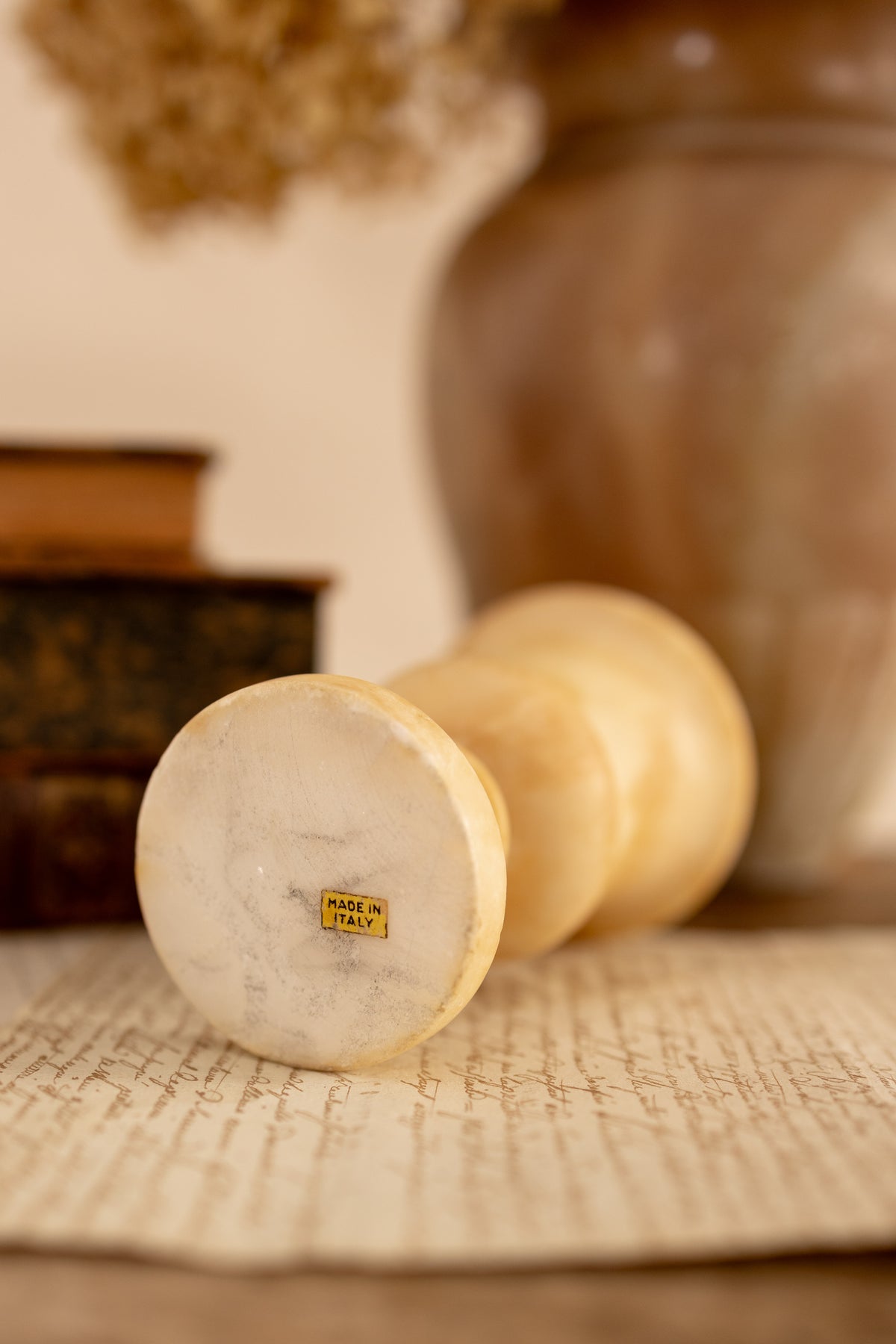 Italian Alabaster Urn Vase