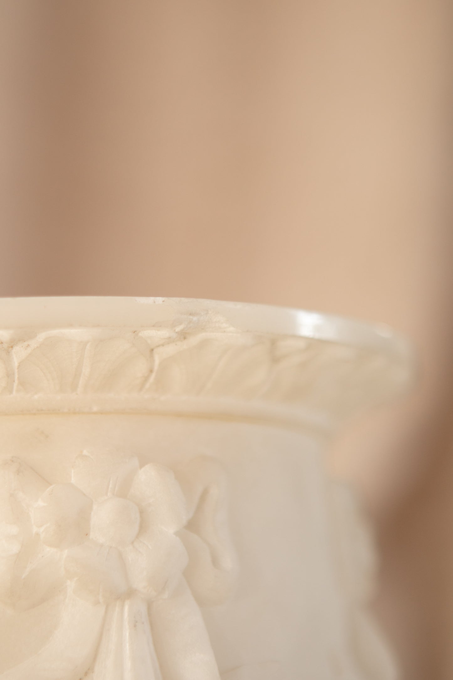 Carved Alabaster Pedestal