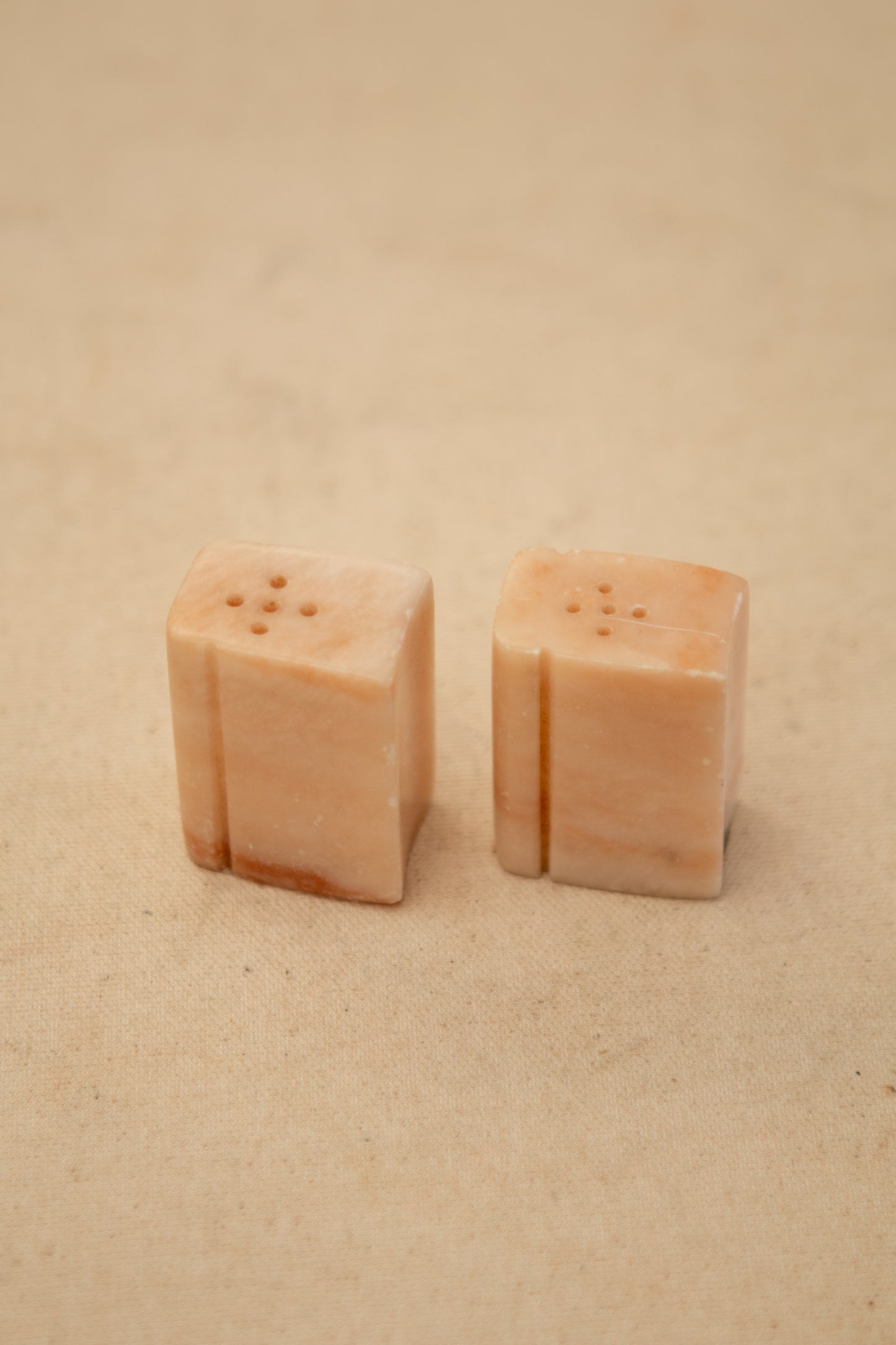 Alabaster Pink Book Shaped Salt and Pepper Shakers