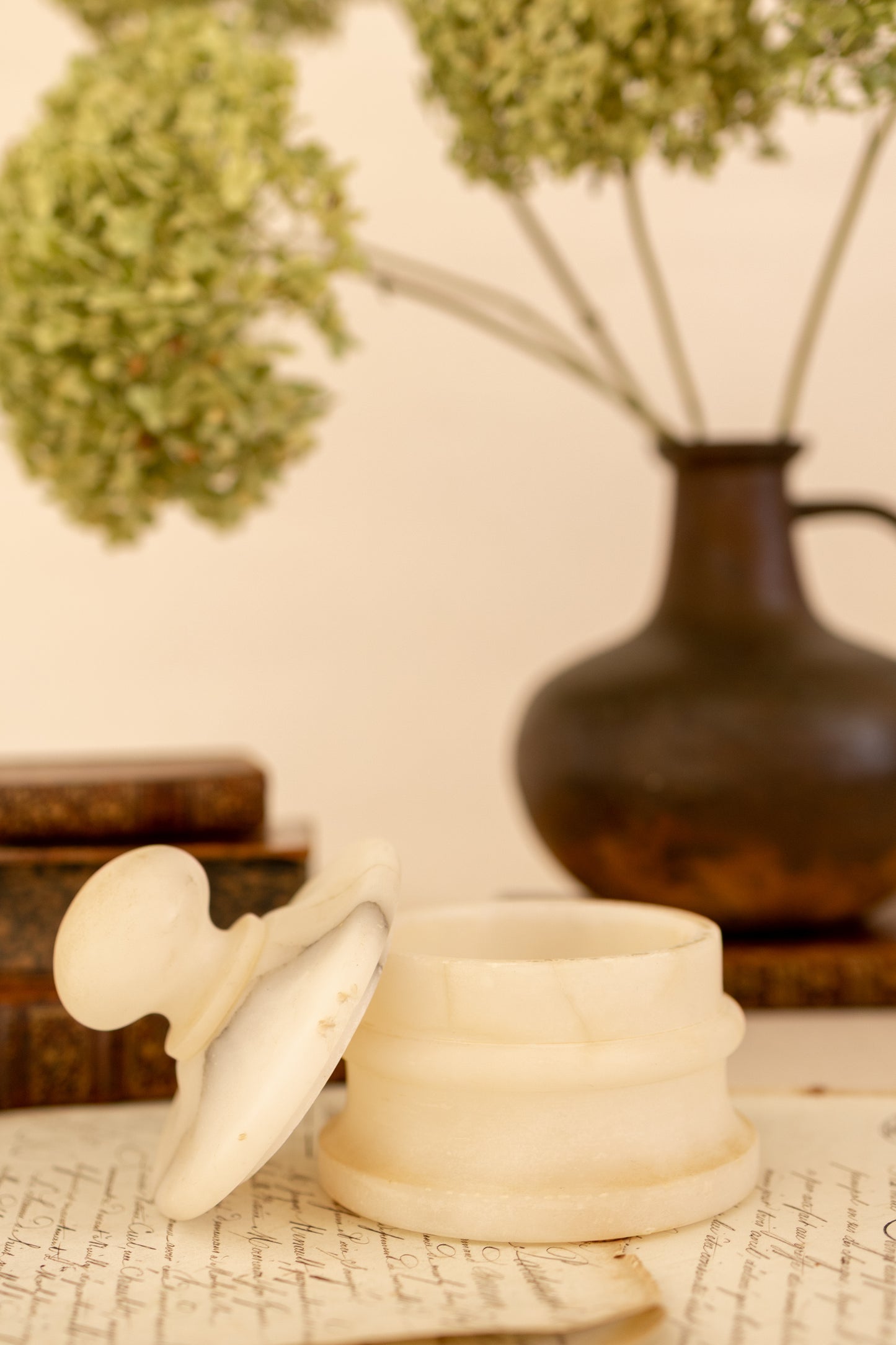 Alabaster Lidded Jar