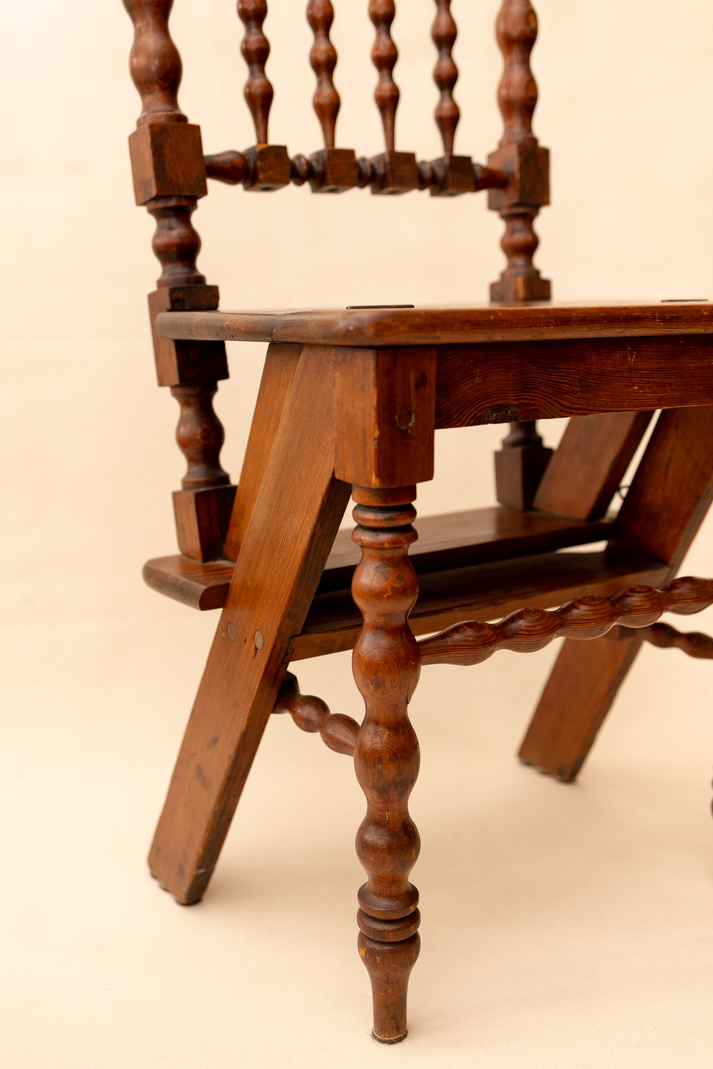 Antique Metamorphic Library Chair