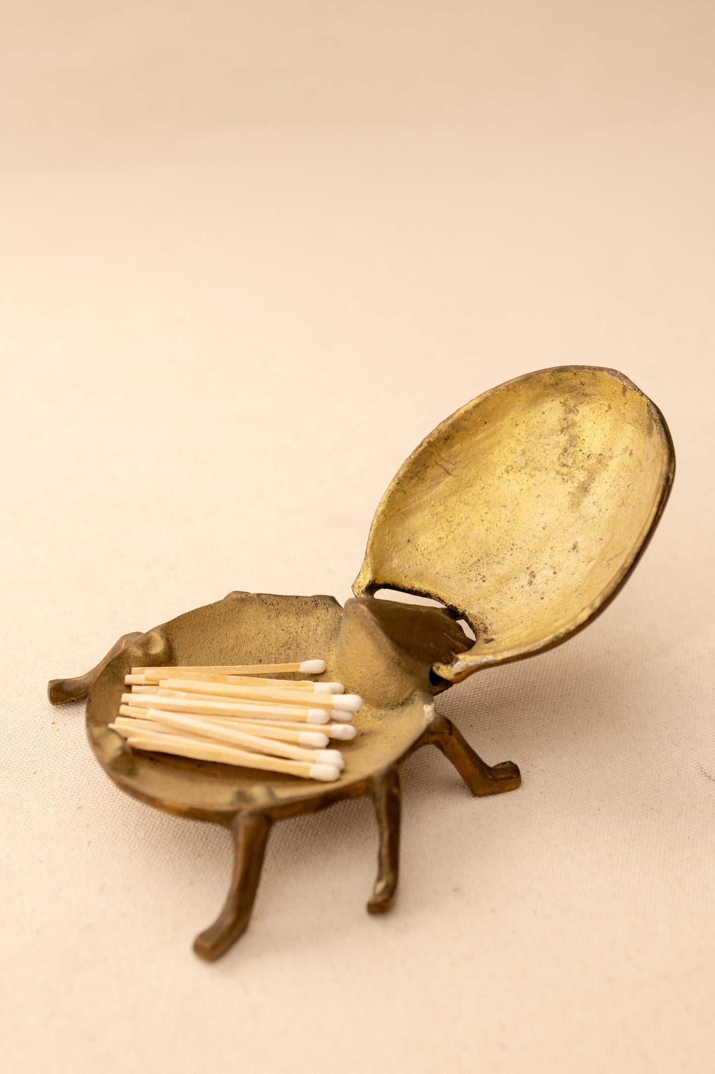 Brass Ladybug Match Holder