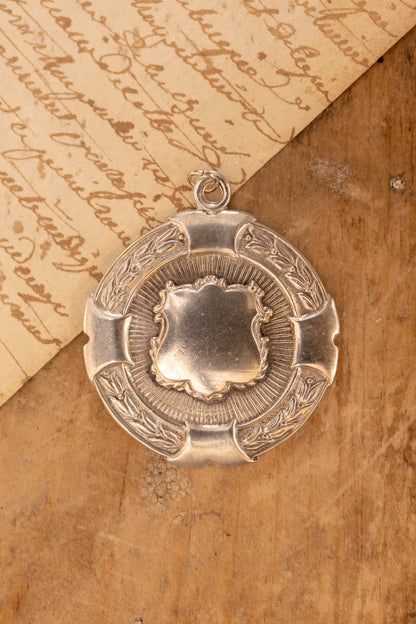 Sterling Silver School Athletic Medal Fob