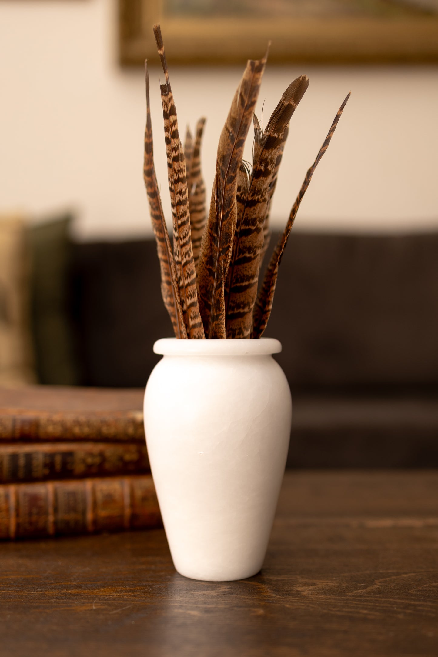 Pure White Alabaster Vase