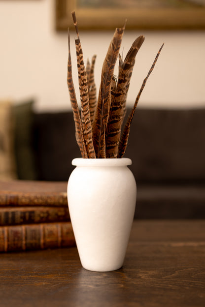 Pure White Alabaster Vase
