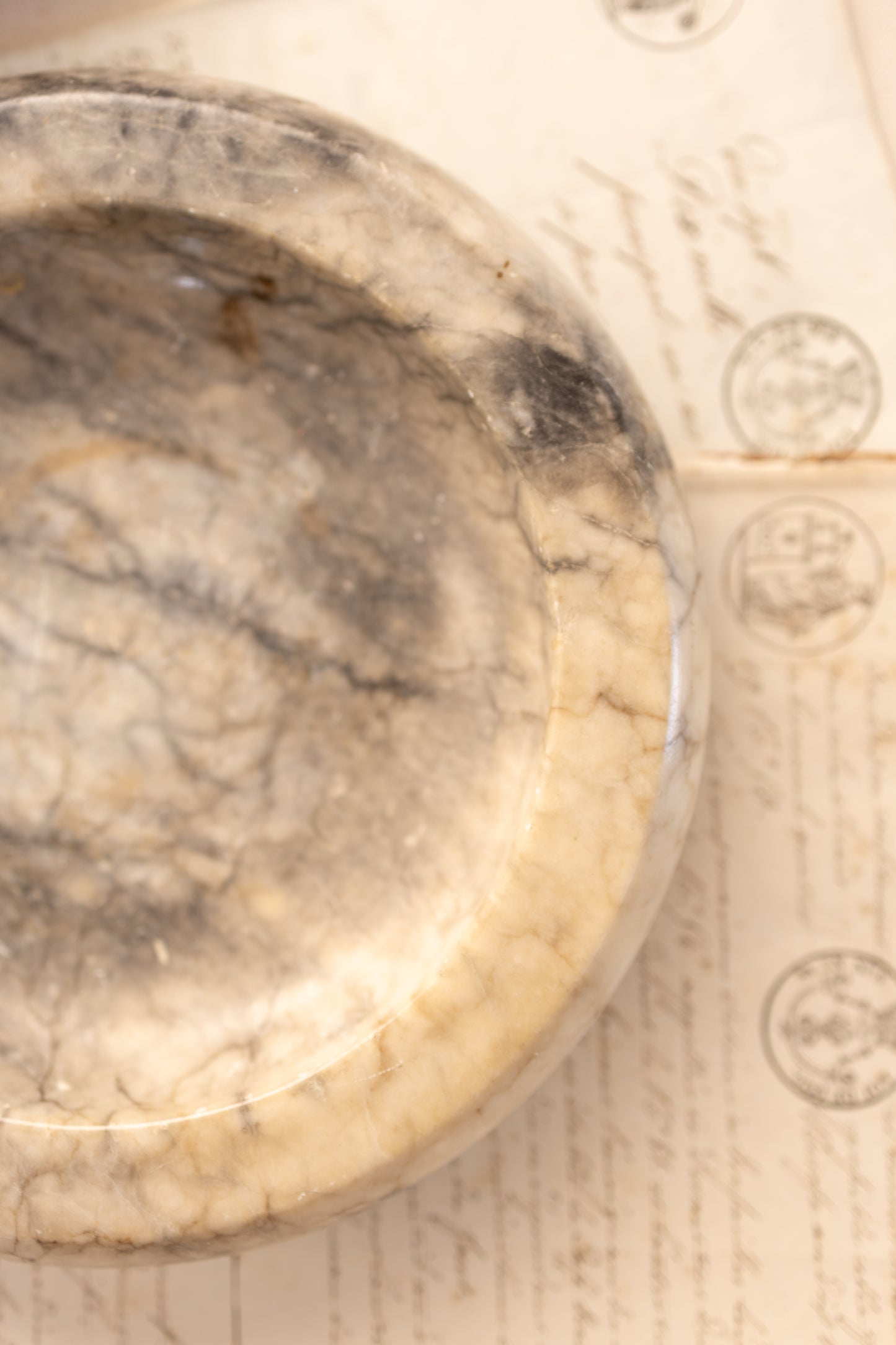 Round Alabaster Dish