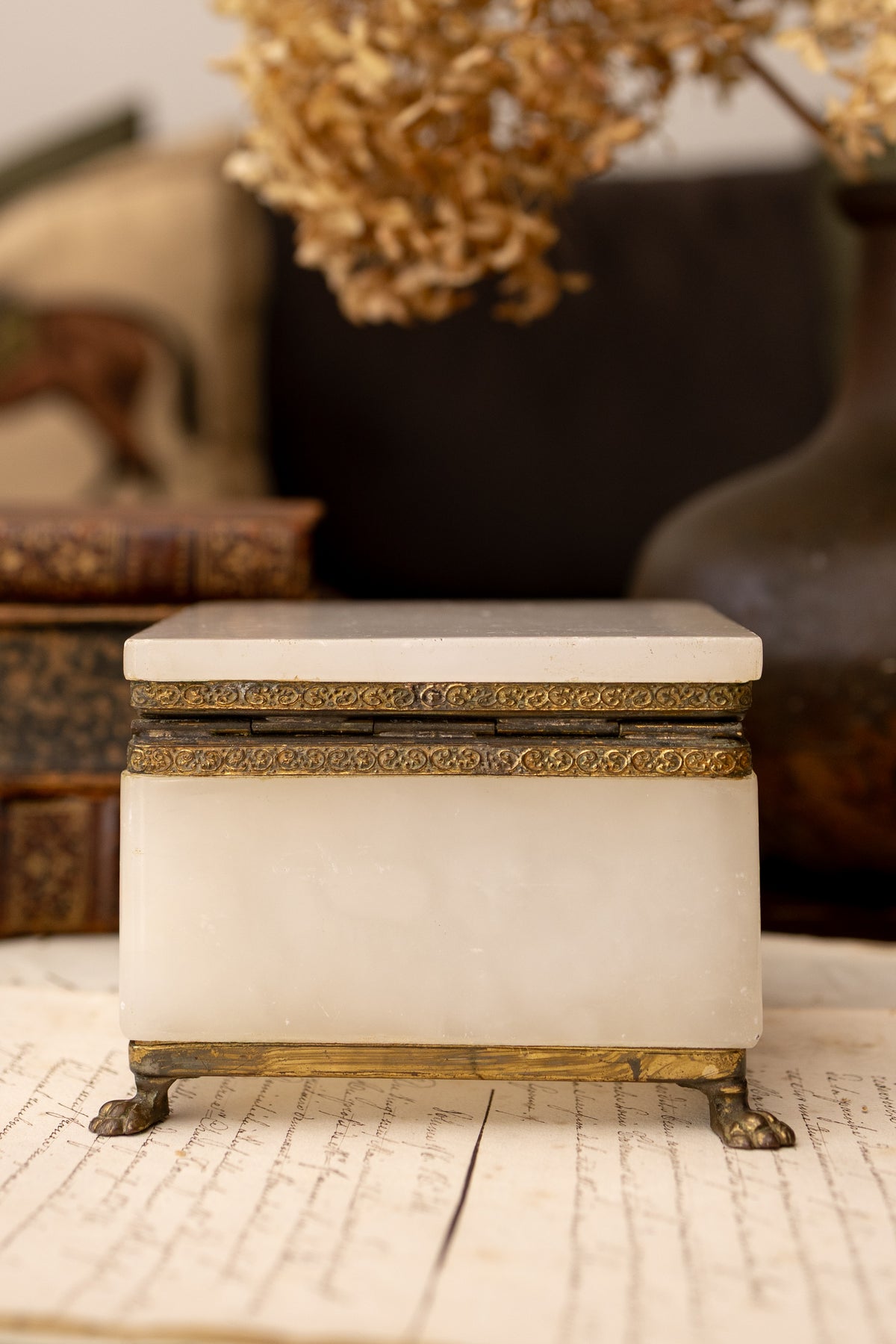 Square Alabaster Box