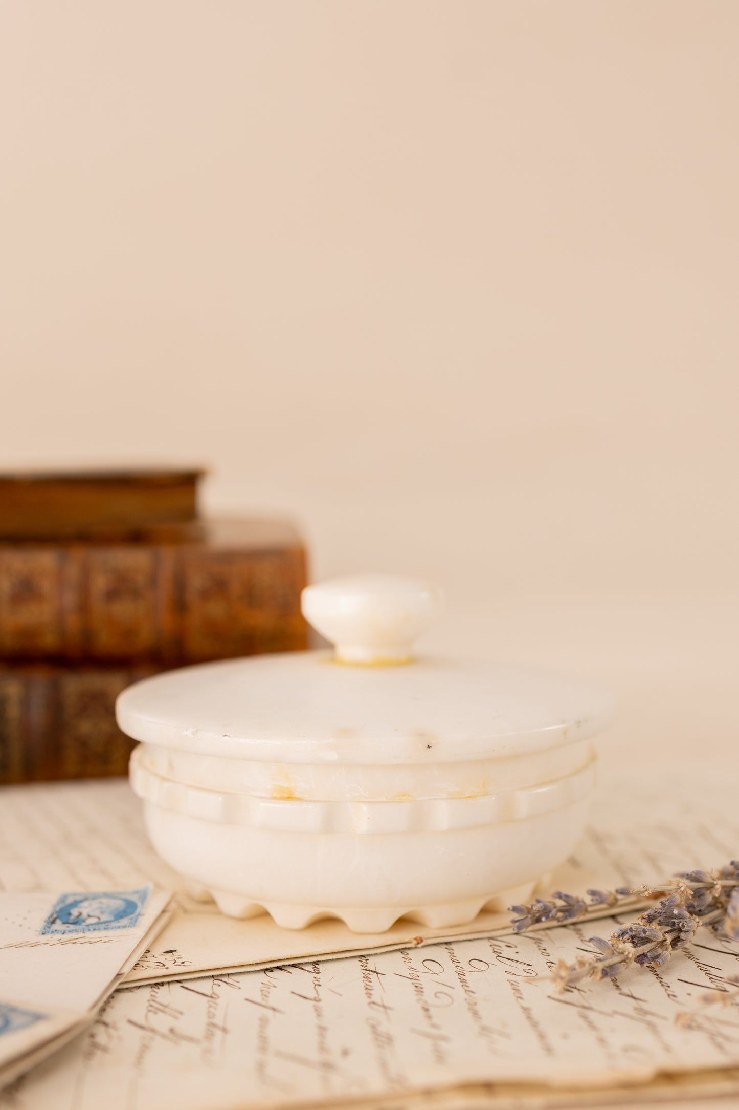 Alabaster Vanity Set with Tray
