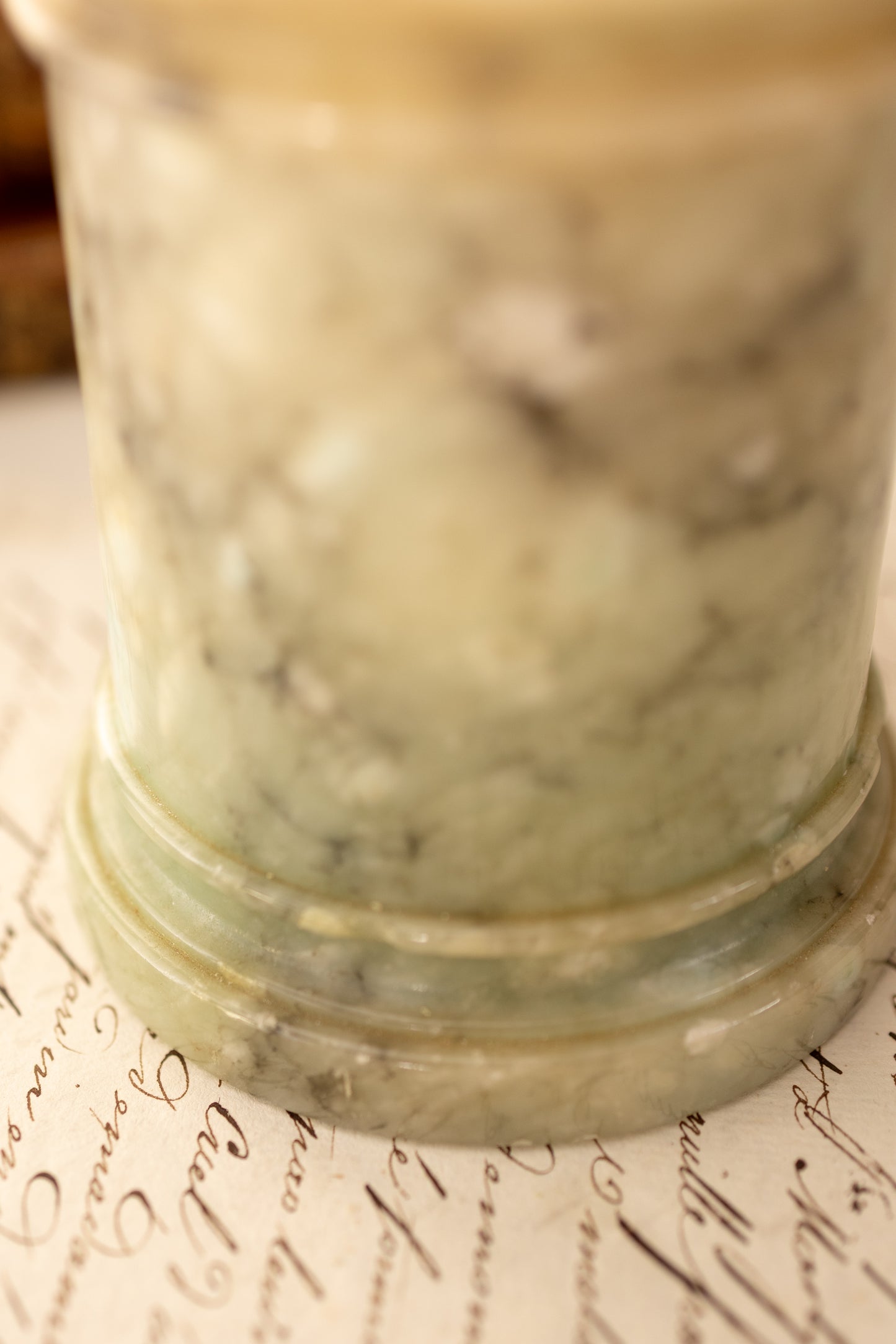 Alabaster Lidded Canister