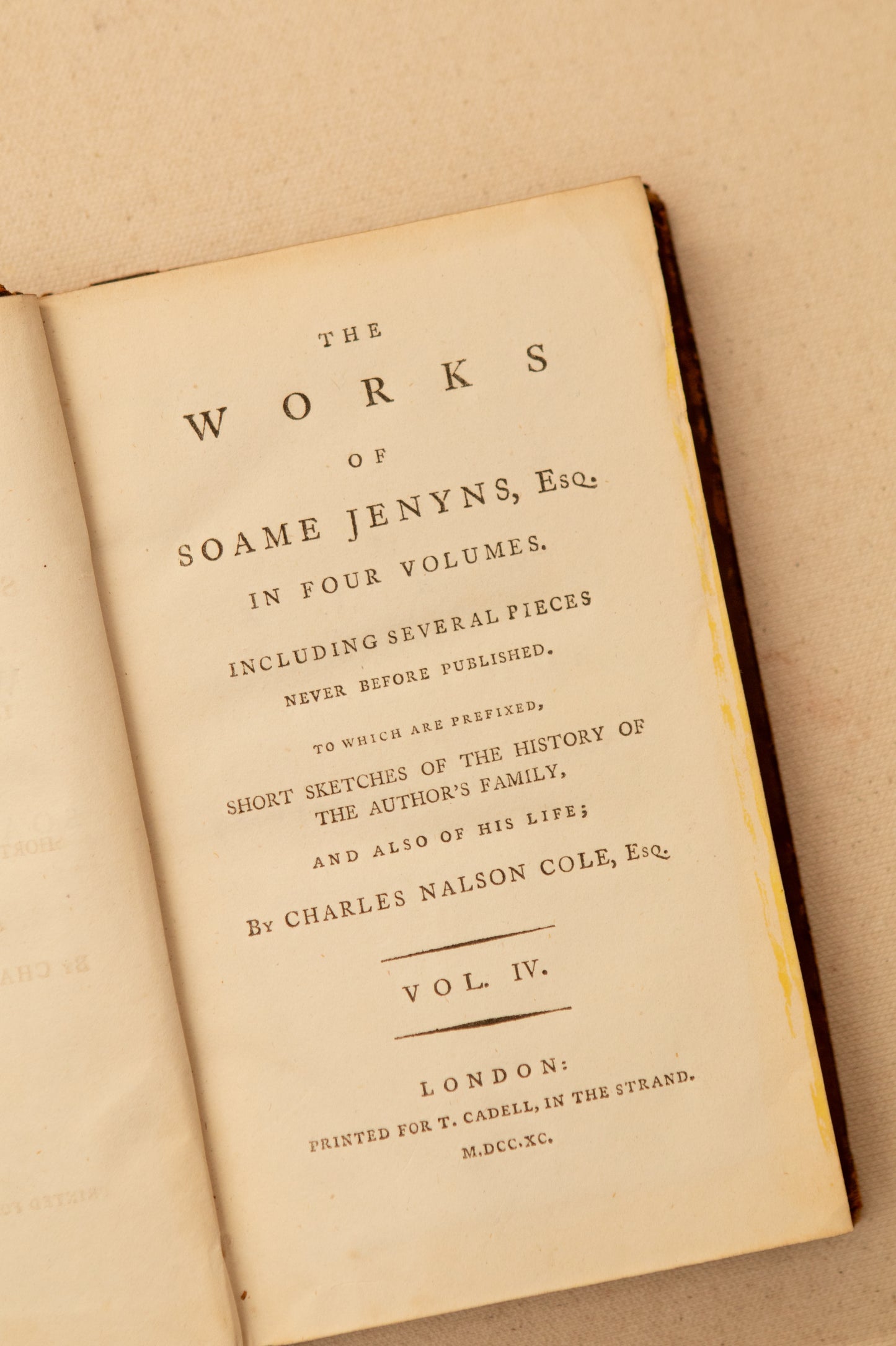 Jenyns’s Works — Set of Four Volumes