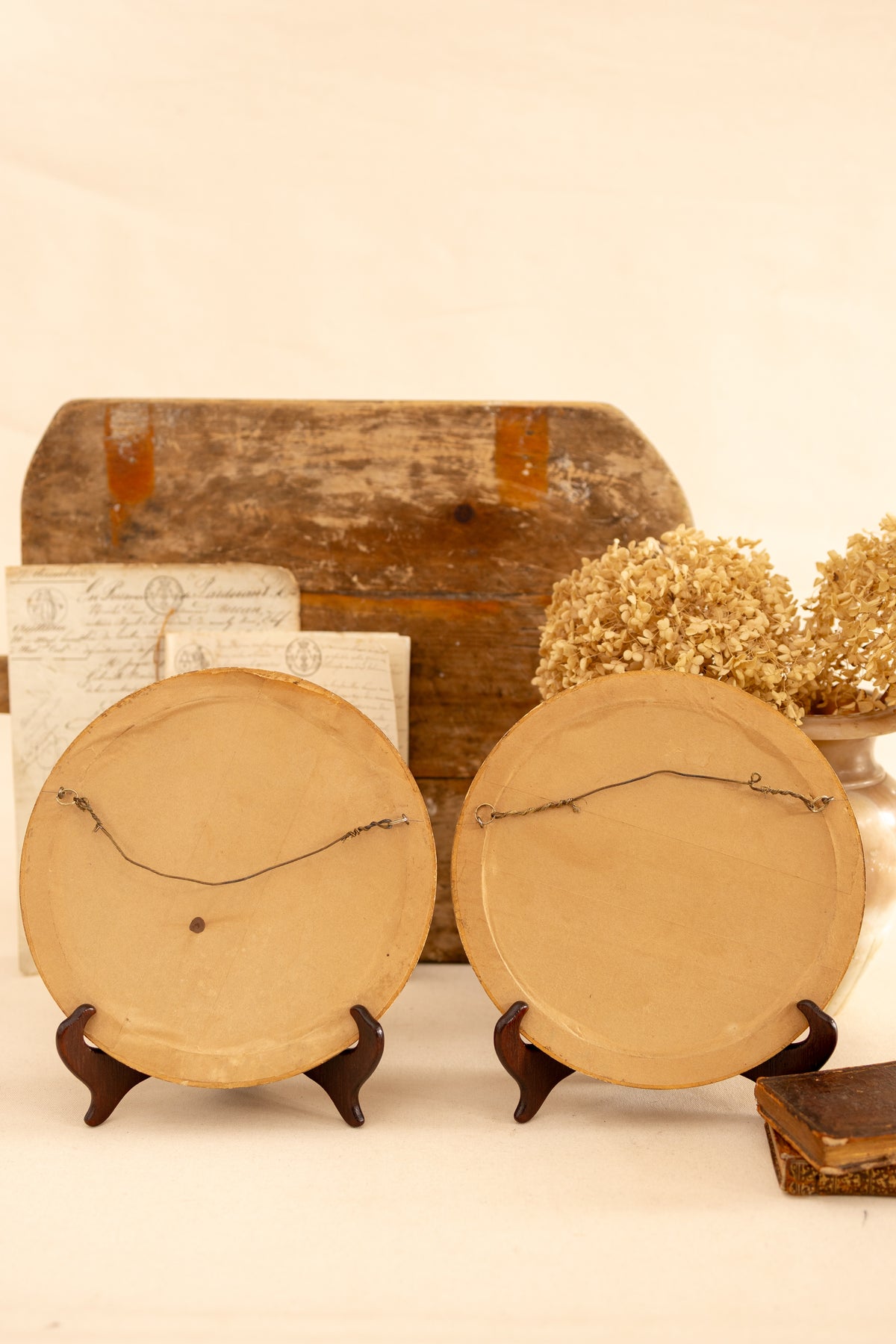 Pair of Round Still Life Engravings