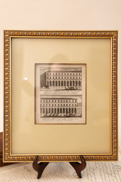 Set of Six Framed Venetian Architectural Engravings