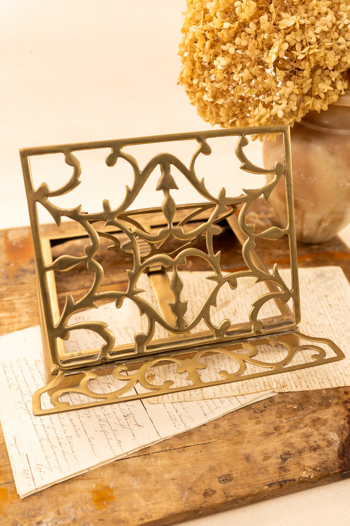 Brass Adjustable Book Stand