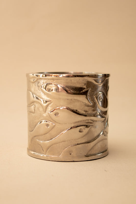 Fish Silver Plated Jar