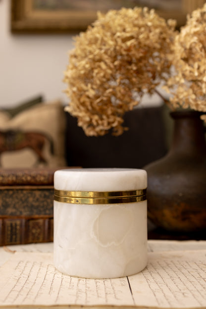 Round Alabaster Box