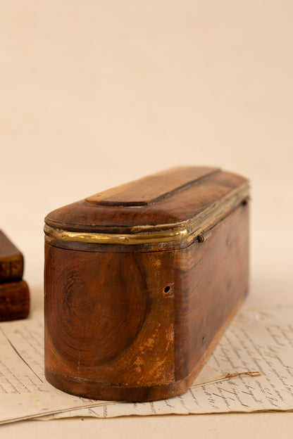 Antique Pencil Box W/ Working Key