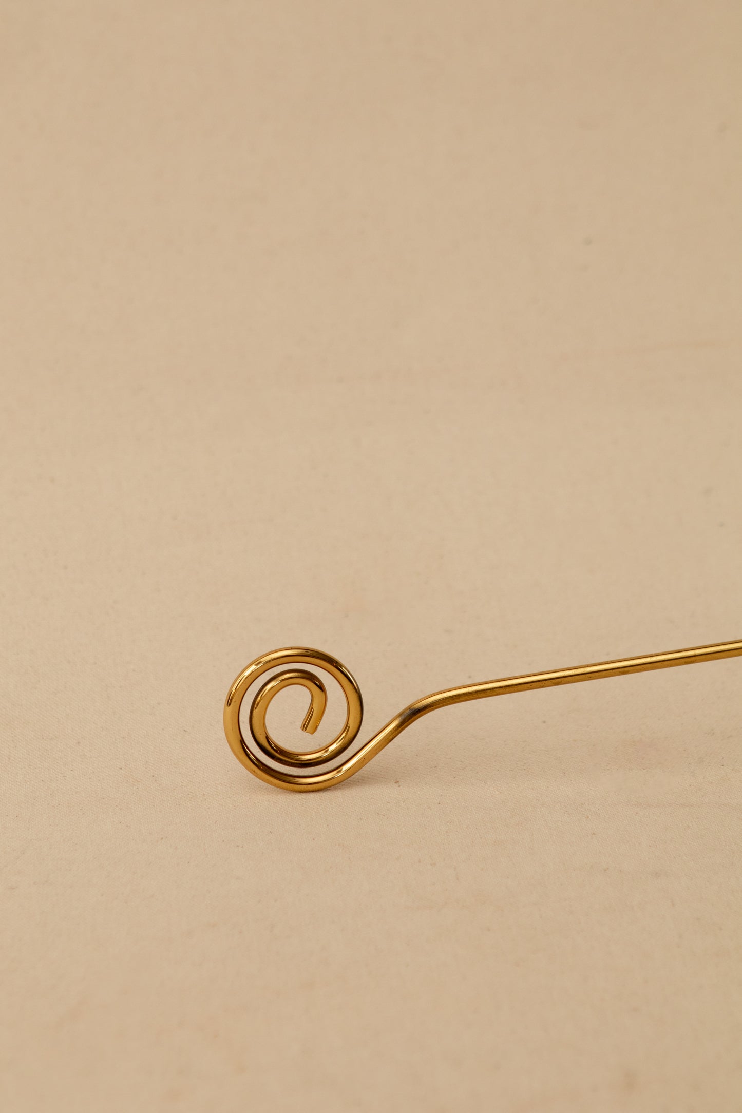 Brass Candle Snuffer with Tulip Motif