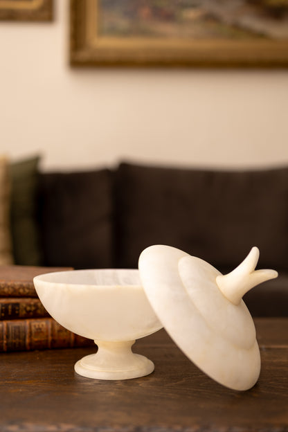 Lidded Alabaster Dish