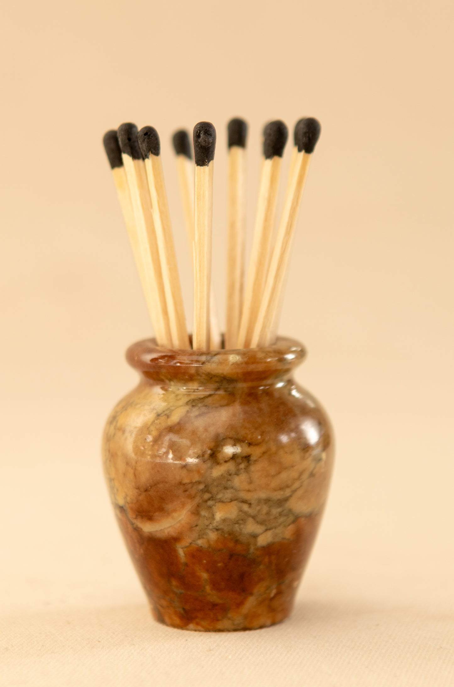 Alabaster Matchstick Holder