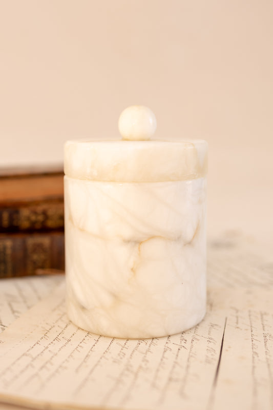 Lidded Alabaster Canister