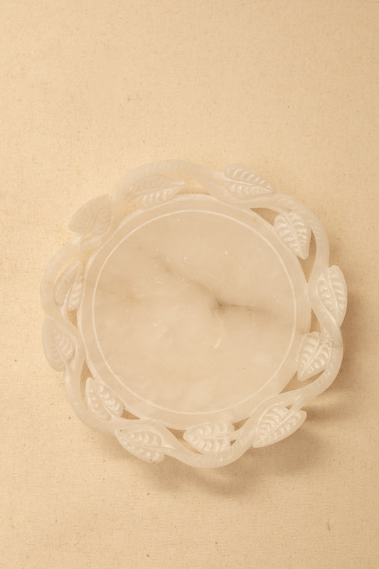 Alabaster Leaf Dish