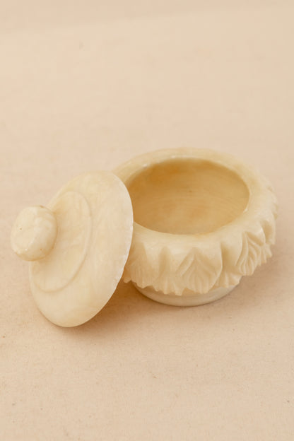 Lidded Alabaster Dish