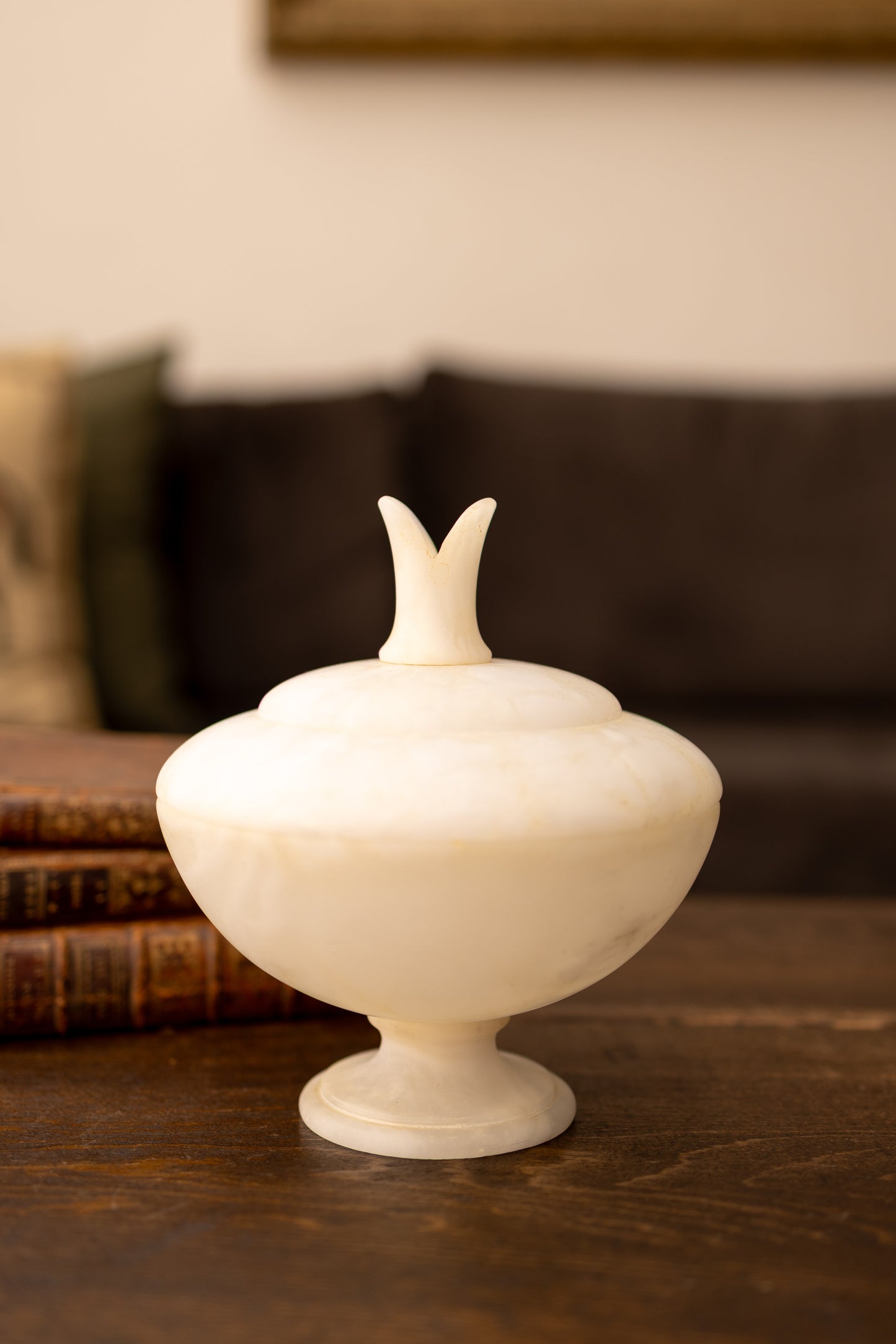 Lidded Alabaster Dish