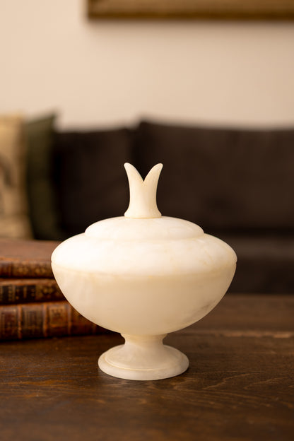 Lidded Alabaster Dish