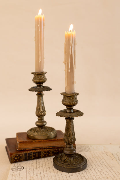 Pair of Italian Brass Candlestick Holders