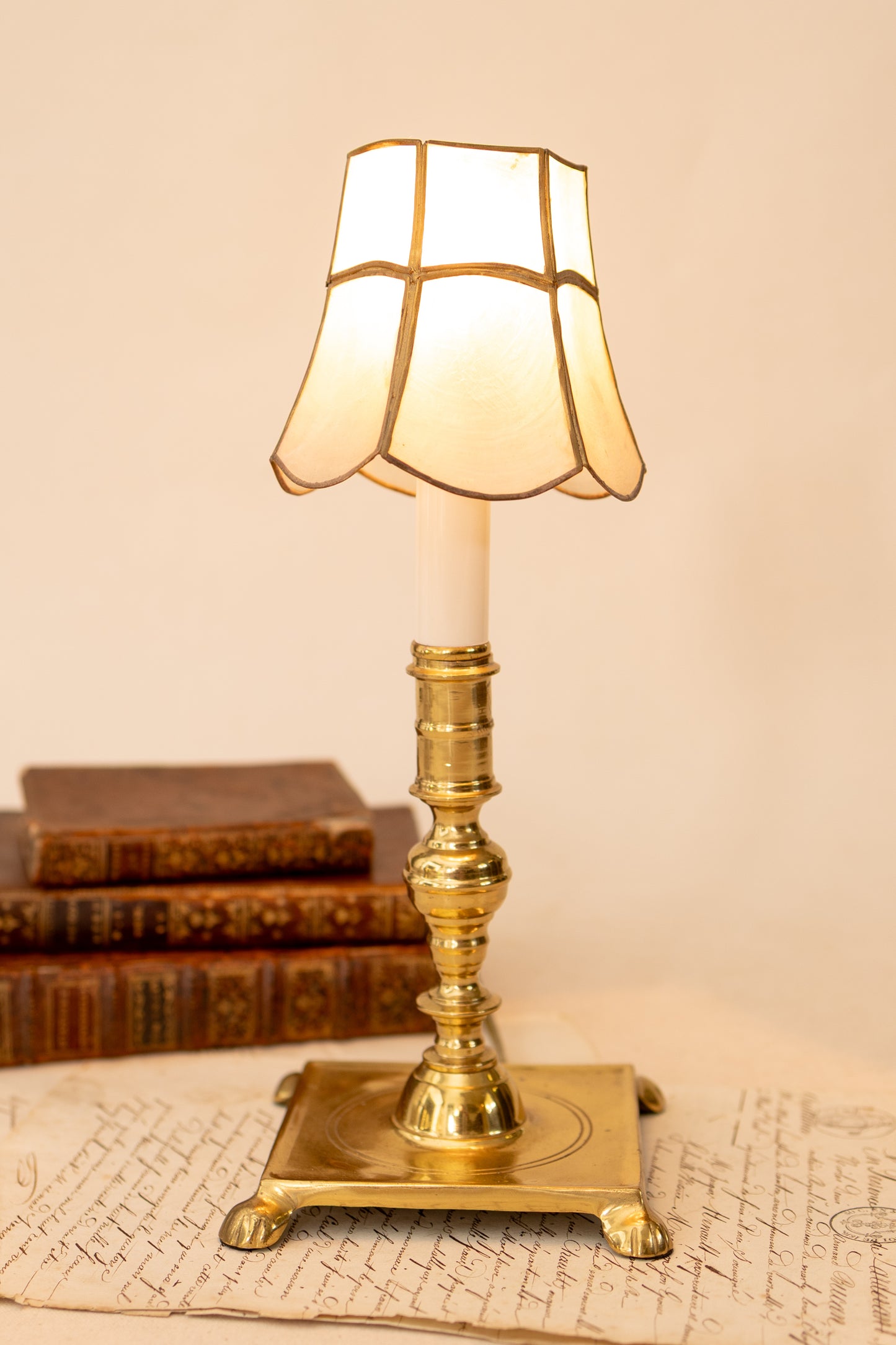 Brass Candlestick Lamp
