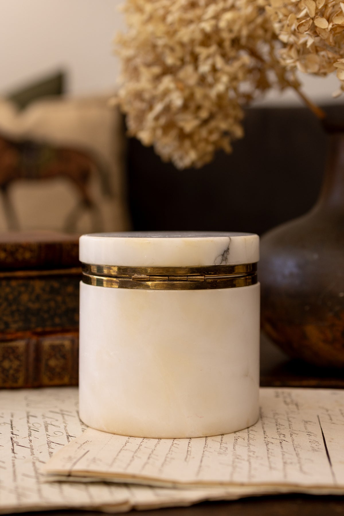 Oval Alabaster Casket
