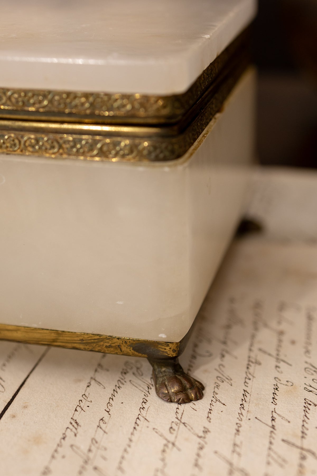 Square Alabaster Box