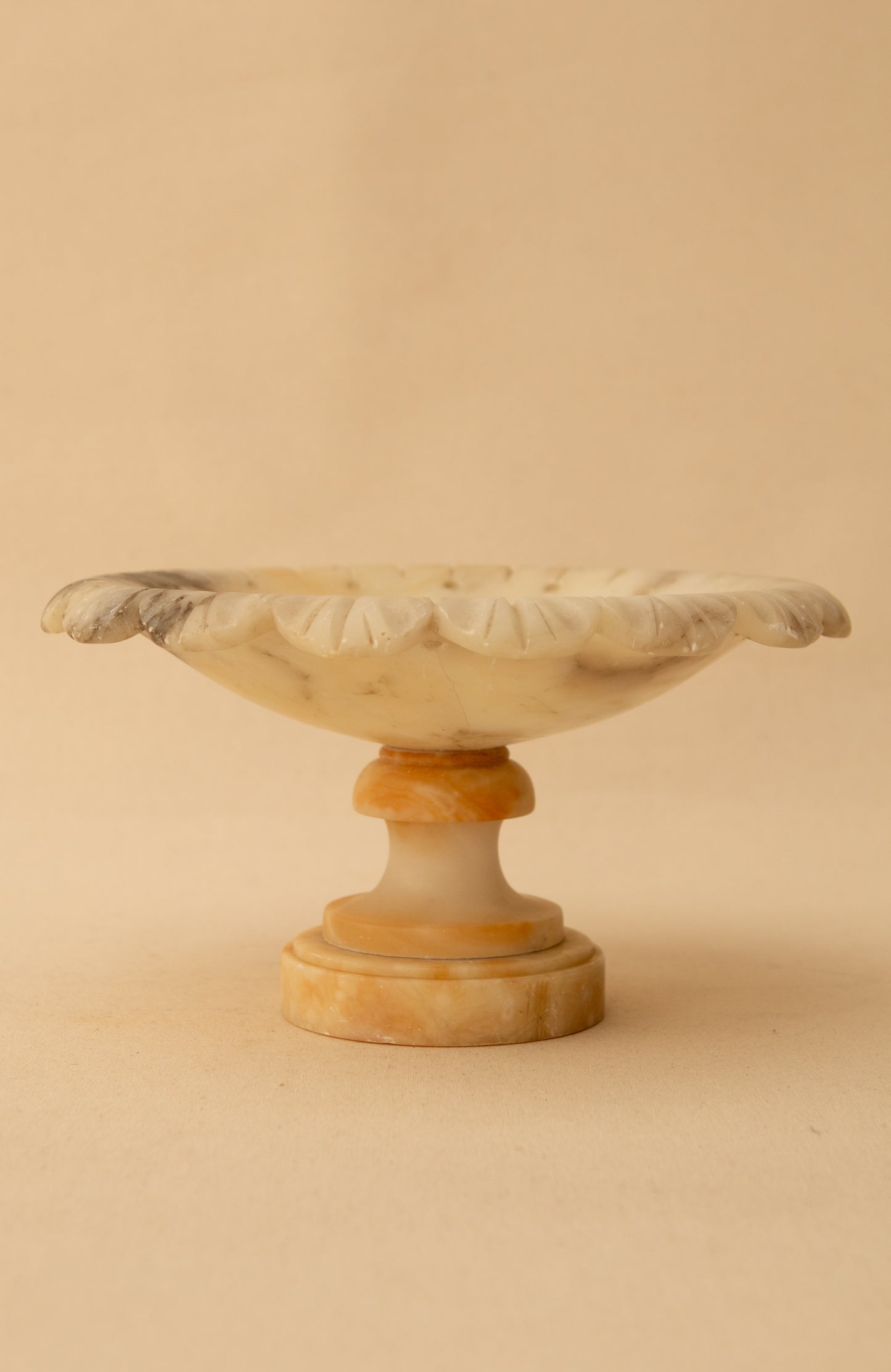 Scalloped Alabaster Compote