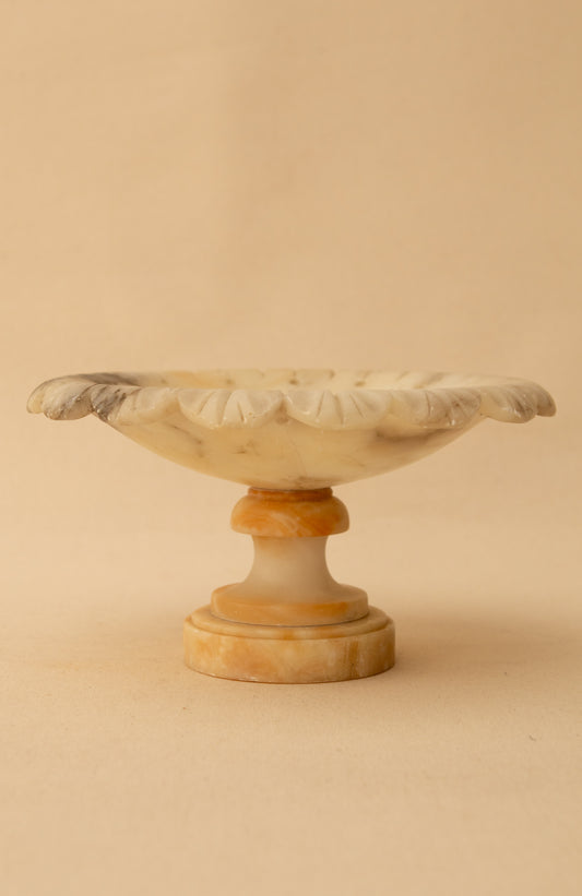 Scalloped Alabaster Compote