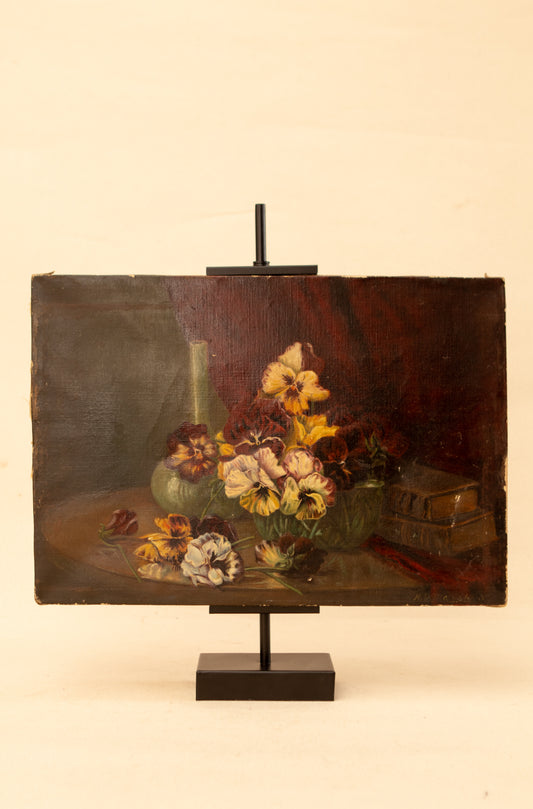 Pansies Still Life Oil Painting
