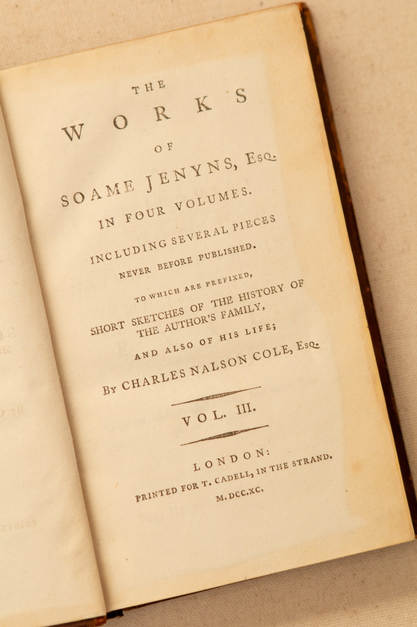 Jenyns’s Works — Set of Four Volumes