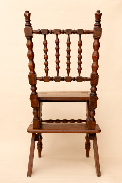 Antique Metamorphic Library Chair