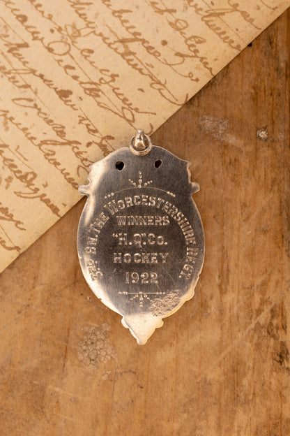 Sterling Silver Hockey Winners Medal Fob