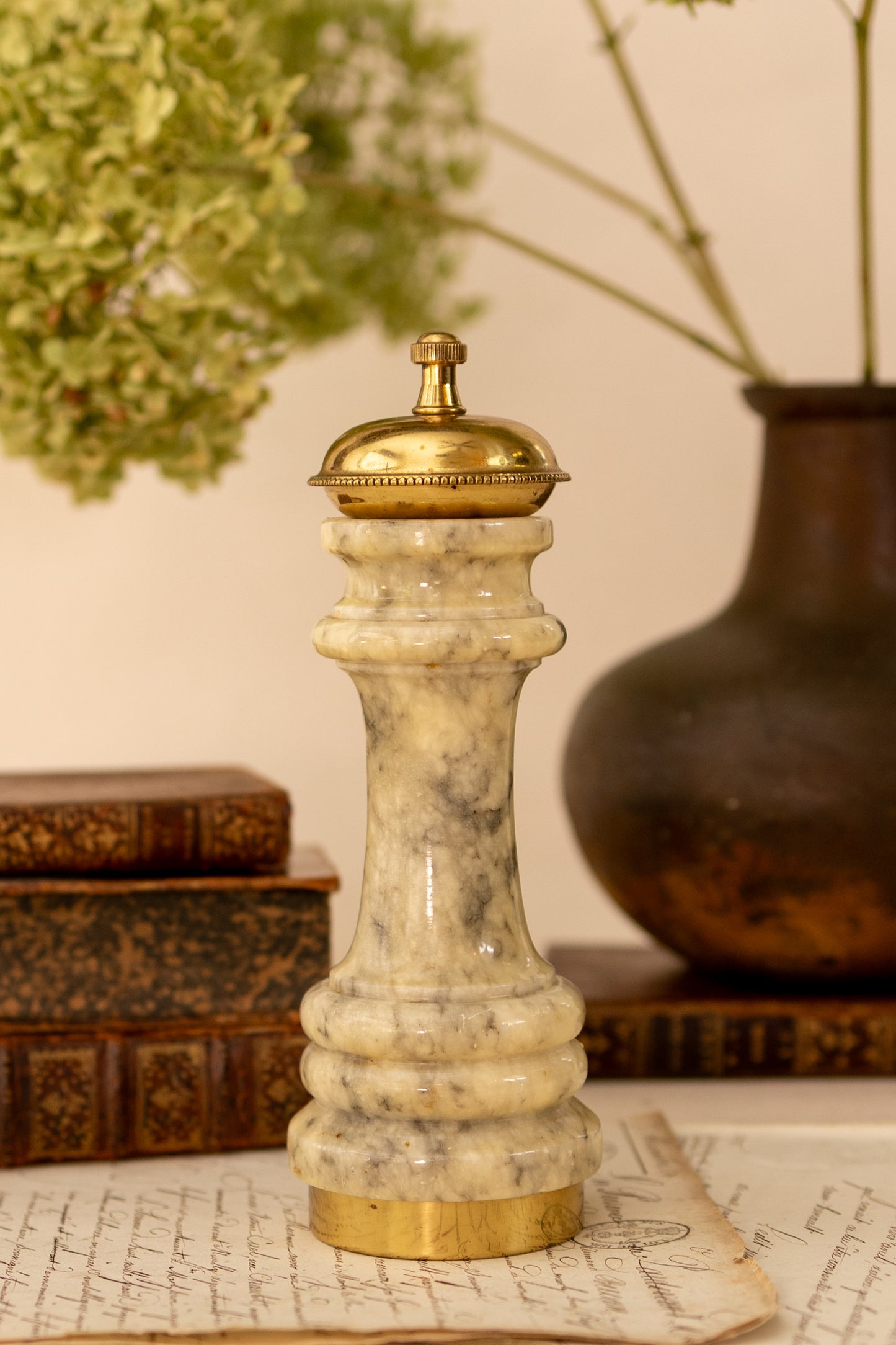 Italian Alabaster Pepper Mill