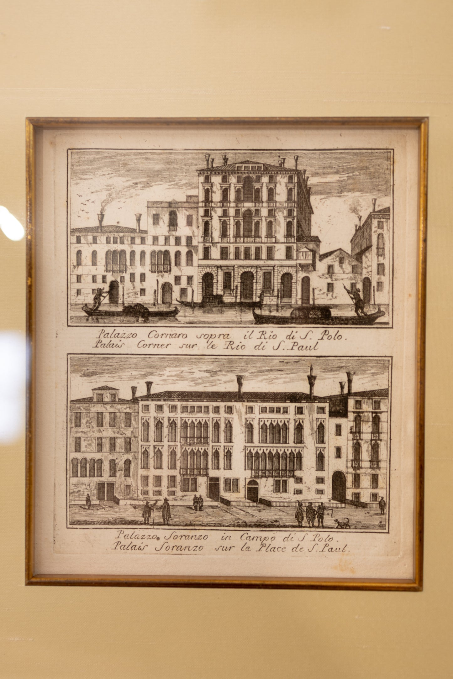 Set of Six Framed Venetian Architectural Engravings