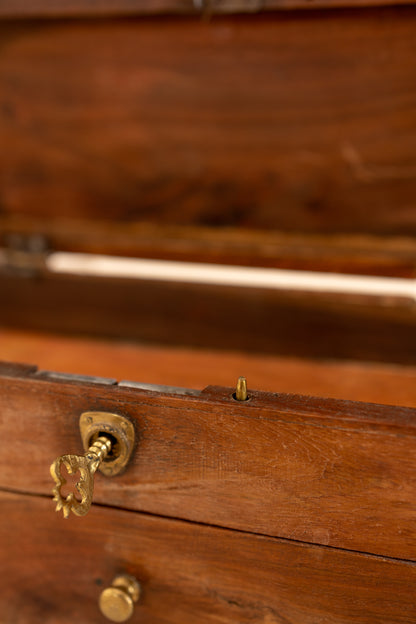 Antique Pencil Box W/ Working Key